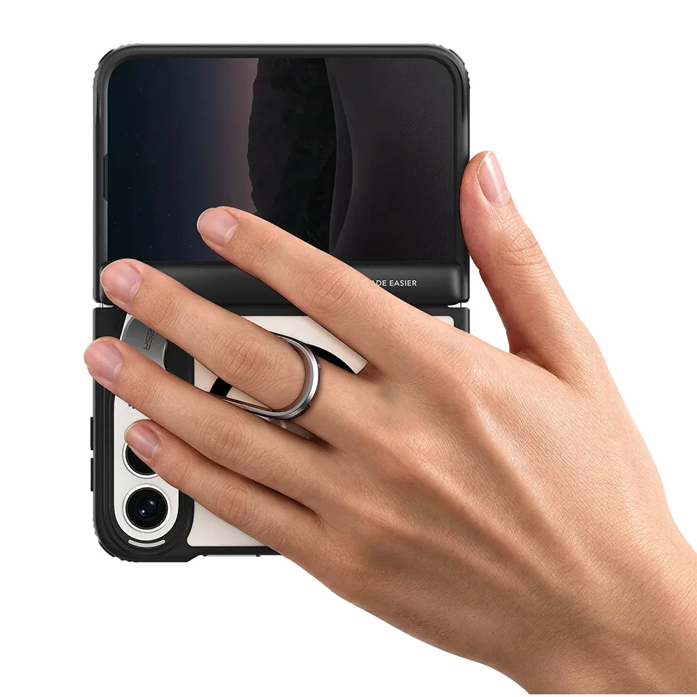 ESR รุ่น Classic Hybrid Stash Stand (Camera Control) - เคส iPhone Duo - สี Clear Black - Image 4