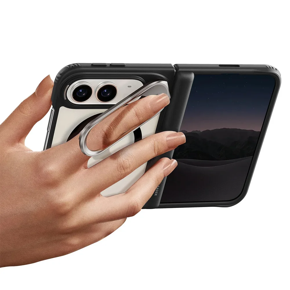 ESR รุ่น Classic Hybrid Stash Stand (Camera Control) - เคส iPhone Duo - สี Clear Black - Image 3
