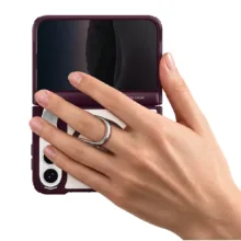 ESR รุ่น Classic Hybrid Stash Stand (Camera Control) - เคส iPhone Duo - สี Deep Burgundy - Image 4