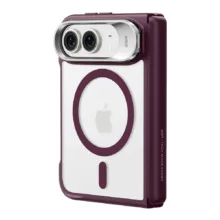 ESR รุ่น Classic Hybrid Stash Stand (Camera Control) - เคส iPhone Duo - สี Deep Burgundy
