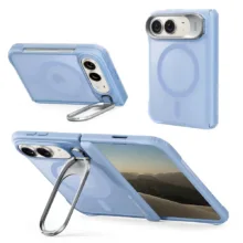 ESR รุ่น Classic Hybrid Stash Stand (Camera Control) - เคส iPhone Duo - สี Frosted Light Blue - Image 4