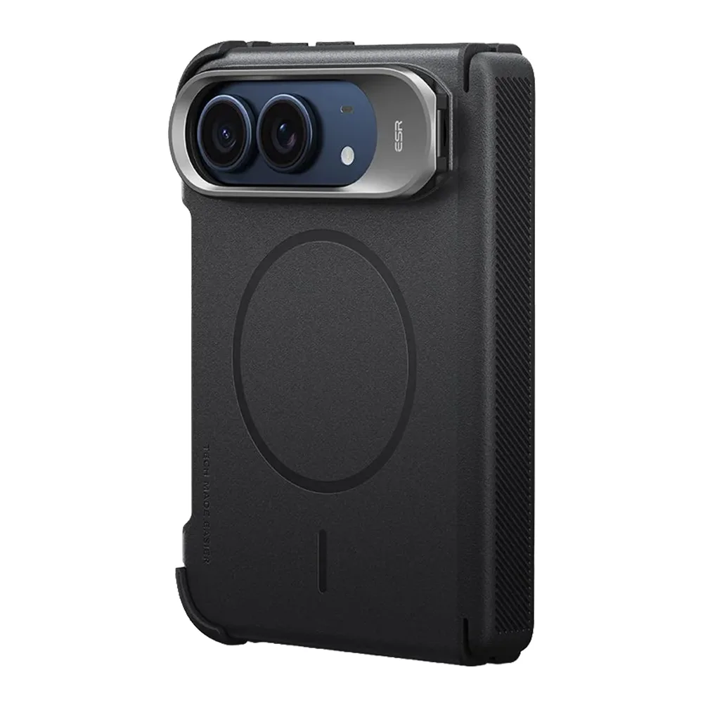 ESR รุ่น Cyber Tough Stash Stand (Camera Control) - เคส iPhone Duo - สี Black