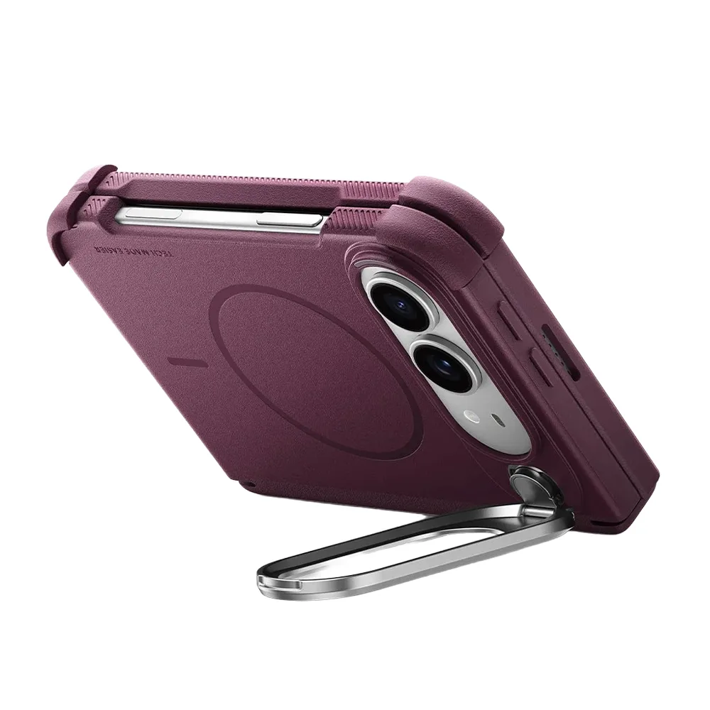 ESR รุ่น Cyber Tough Stash Stand (Camera Control) - เคส iPhone Duo - สี Deep Burgundy - Image 2