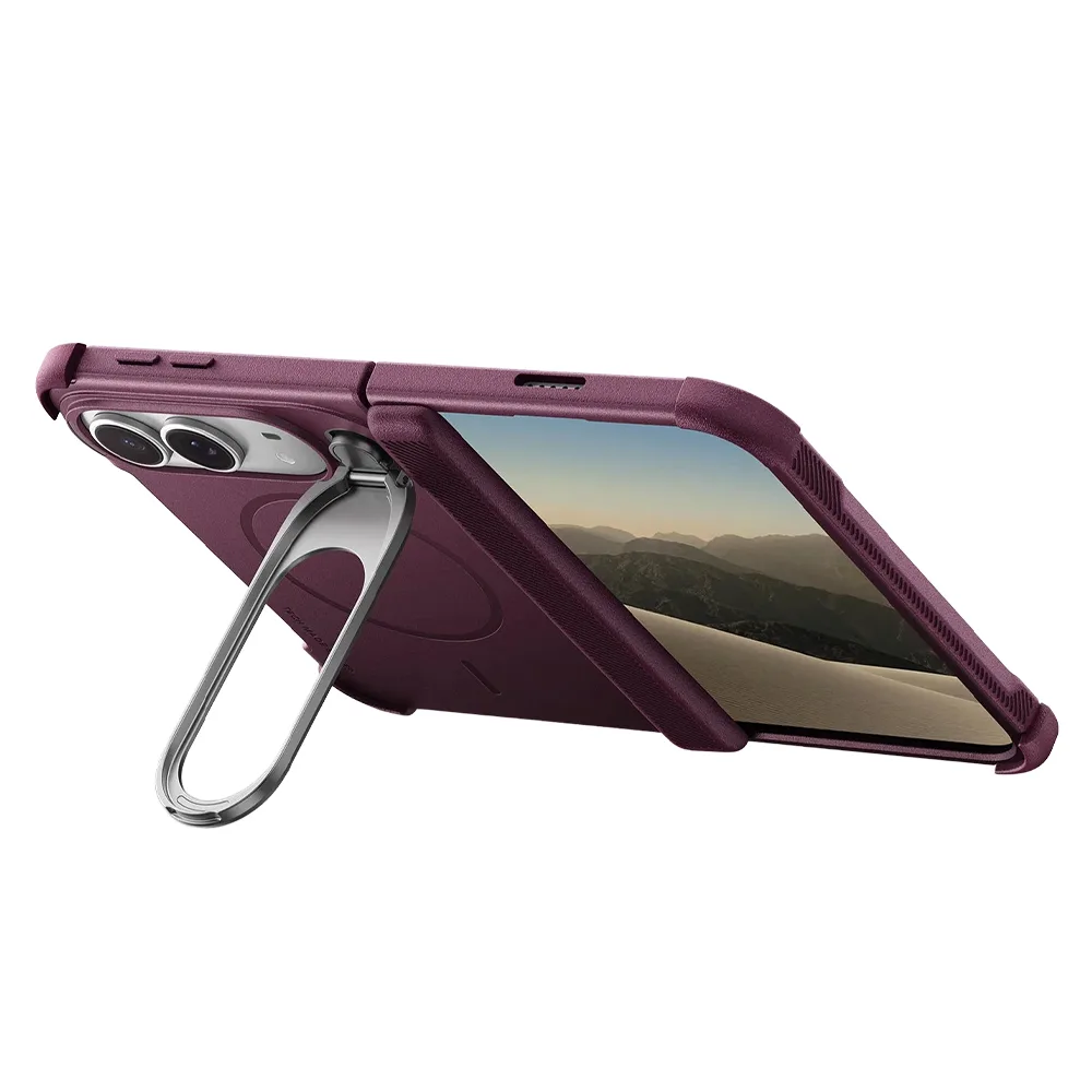 ESR รุ่น Cyber Tough Stash Stand (Camera Control) - เคส iPhone Duo - สี Deep Burgundy - Image 3