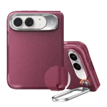 ESR รุ่น Leather Stash Stand (Camera Control) - เคส iPhone Duo - สี Deep Burgundy