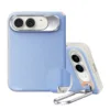 ESR รุ่น Leather Stash Stand (Camera Control) - เคส iPhone Duo - สี Light Blue