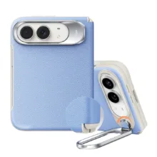 ESR รุ่น Leather Stash Stand (Camera Control) - เคส iPhone Duo - สี Light Blue