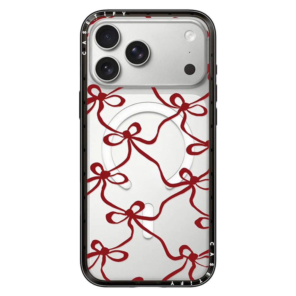 Casetify รุ่น Compact Case - เคส iPhone 18 Pro - ลาย Red Bownet 1 Casetify รุ่น Compact Case - เคส iPhone 18 Pro - ลาย Red Bownet