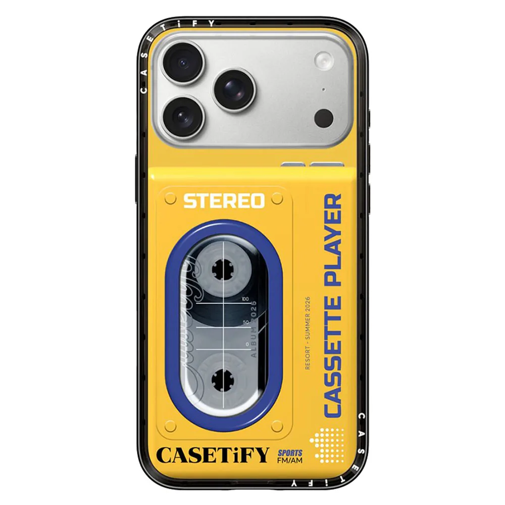 Casetify รุ่น Compact Case - เคส iPhone 18 Pro Max - ลาย Cassette Player 1 Casetify รุ่น Compact Case - เคส iPhone 18 Pro Max - ลาย Cassette Player