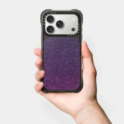 Casetify รุ่น Ultra Impact Canvas Glitter Case - เคส iPhone 18 Pro / 17 Pro - ลาย Glitter Purple on Black 7 Casetify รุ่น Ultra Impact Canvas Glitter Case - เคส iPhone 18 Pro / 17 Pro - ลาย Glitter Purple on Black
