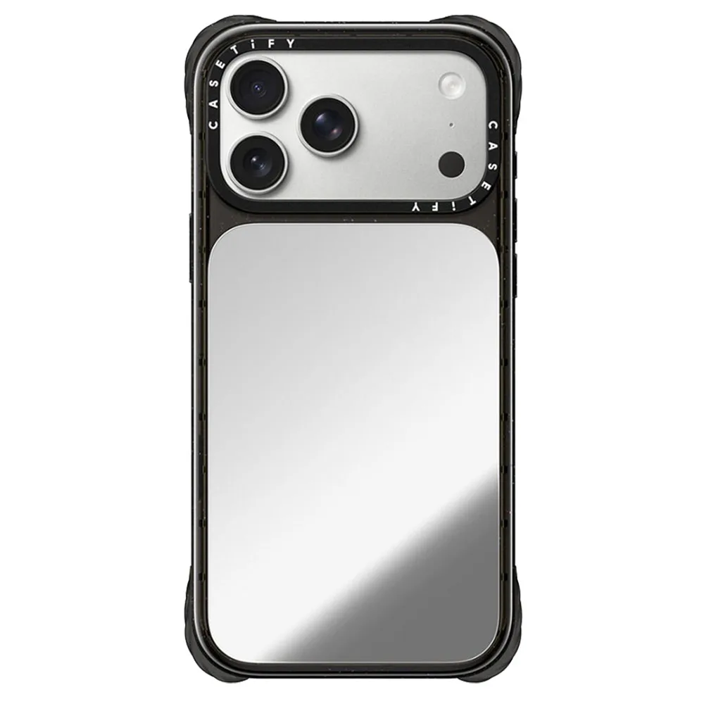 Casetify รุ่น Ultra Impact Canvas Mirror Case - เคส iPhone 18 Pro / 17 Pro - สี Silver/Glossy Black 1 Casetify รุ่น Ultra Impact Canvas Mirror Case - เคส iPhone 18 Pro / 17 Pro - สี Silver/Glossy Black