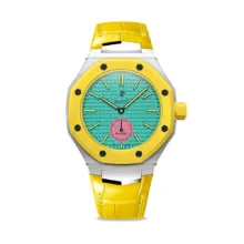 Golden Concept รุ่น Royal Alligator - สายนาฬิกา - สี Yellow (ใช้คู่กับ Royal Pop Swatch x AP)