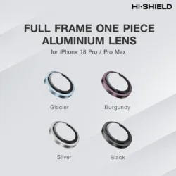 Hishield รุ่น Full Frame Aluminum Lens - กระจกเลนส์กล้อง iPhone 18 Pro Max 13 Hishield รุ่น Full Frame Aluminum Lens - กระจกเลนส์กล้อง iPhone 18 Pro Max