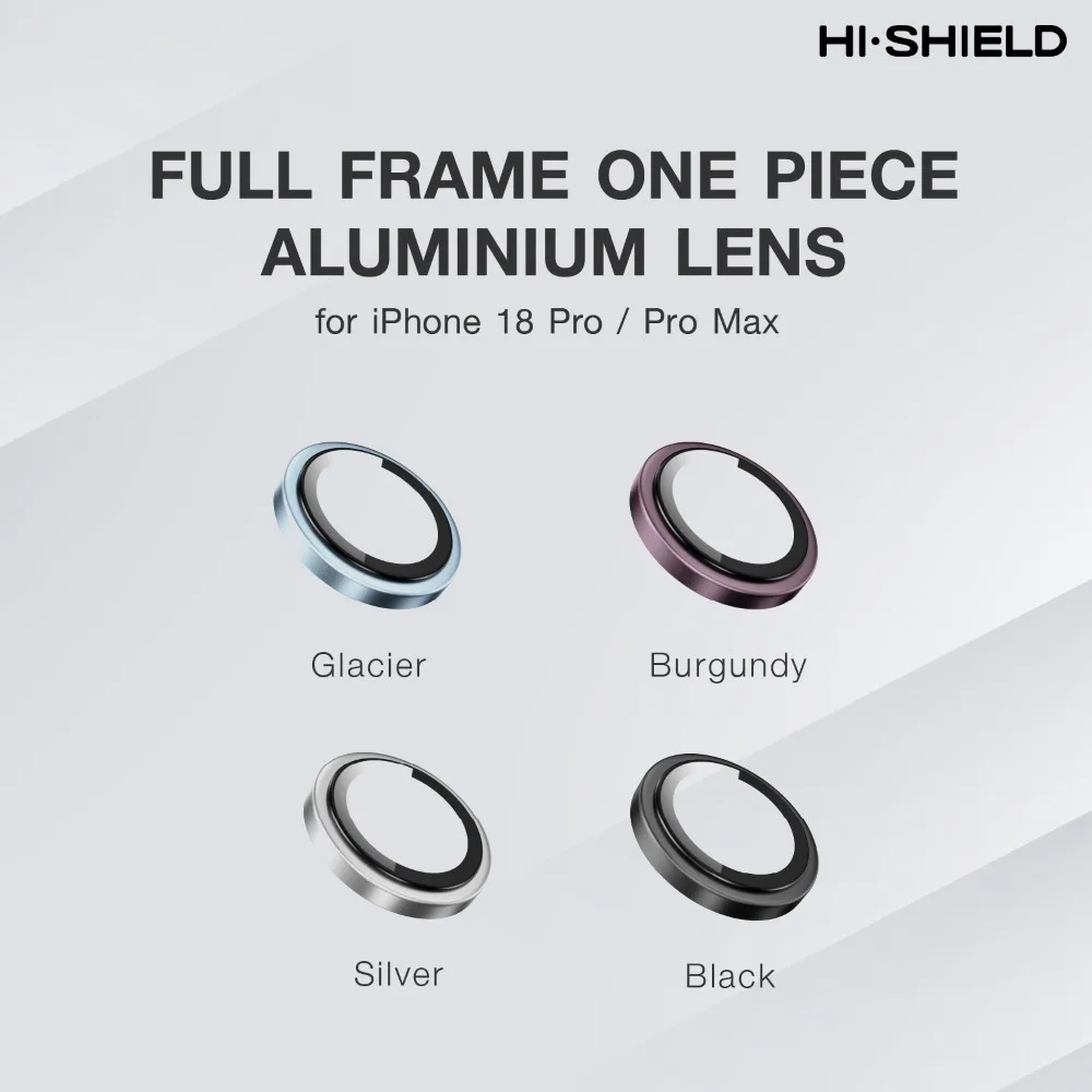 Hishield รุ่น Full Frame Aluminum Lens - กระจกเลนส์กล้อง iPhone 18 Pro Max 7 Hishield รุ่น Full Frame Aluminum Lens - กระจกเลนส์กล้อง iPhone 18 Pro Max - Image 7