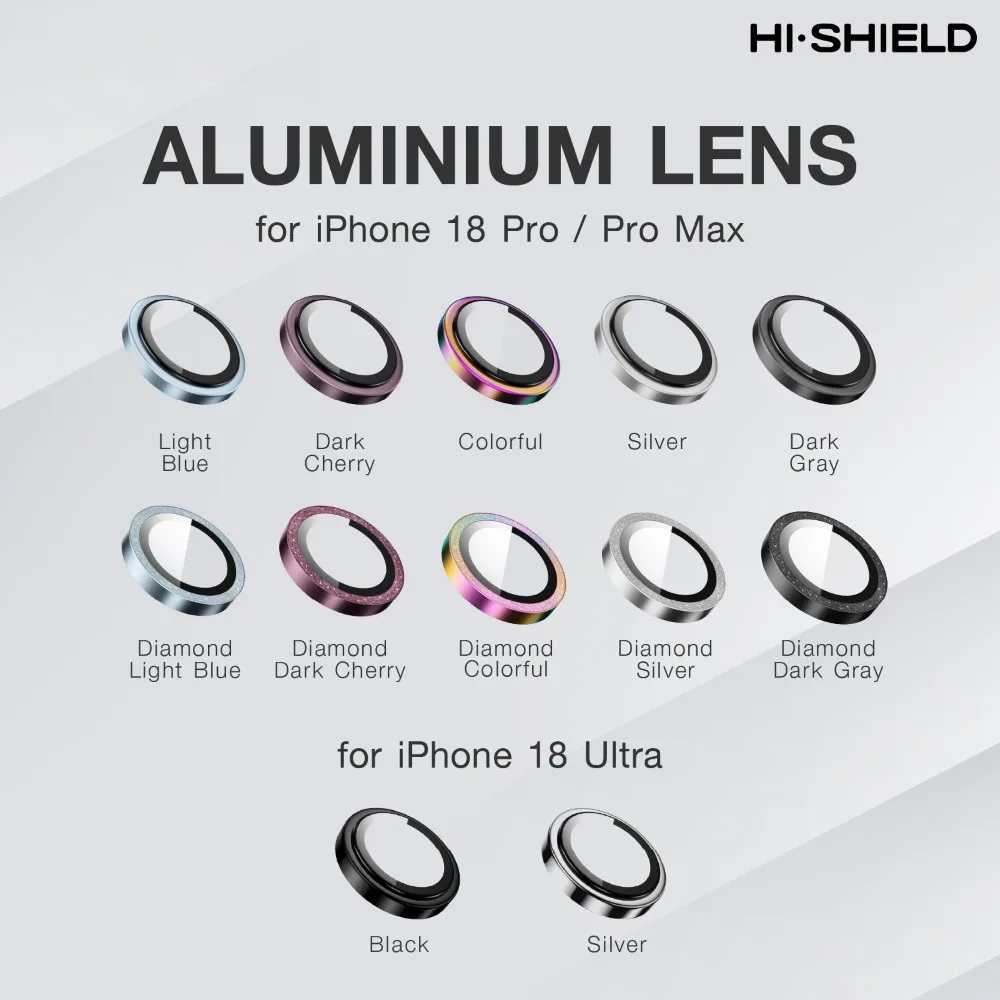 Hishield รุ่น Aluminum Lens - กระจกเลนส์กล้อง iPhone 18 Pro / 18 Pro Max 9 Hishield รุ่น Aluminum Lens - กระจกเลนส์กล้อง iPhone 18 Pro / 18 Pro Max - Image 9