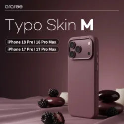 Araree รุ่น TYPO SKIN M - เคส iPhone 18 Pro / 17 Pro - สี Burgundy