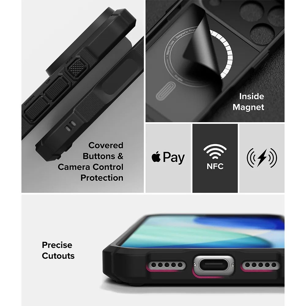 Ringke รุ่น Rugged Gear (MagSafe) - เคส iPhone 18 Pro Max / 17 Pro Max - สี Black 10 Ringke รุ่น Rugged Gear (MagSafe) - เคส iPhone 18 Pro Max / 17 Pro Max - สี Black - Image 10