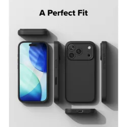 Ringke รุ่น Silicone (MagSafe) - เคส iPhone 18 Pro - สี Black