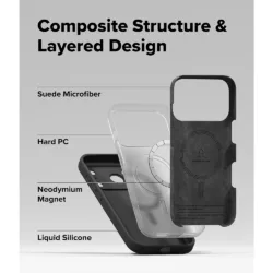 Ringke รุ่น Silicone (MagSafe) - เคส iPhone 18 Pro - สี Black
