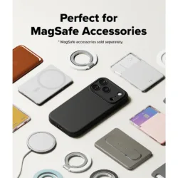 Ringke รุ่น Silicone (MagSafe) - เคส iPhone 18 Pro - สี Black