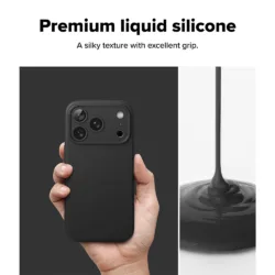 Ringke รุ่น Silicone (MagSafe) - เคส iPhone 18 Pro - สี Black