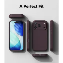 Ringke รุ่น Silicone (MagSafe) - เคส iPhone 18 Pro - สี Dark Cherry