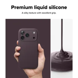 Ringke รุ่น Silicone (MagSafe) - เคส iPhone 18 Pro - สี Dark Cherry