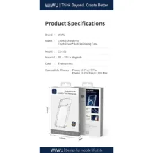 WiWU รุ่น CrystalShield Pro CrystalEver Anti-Yellowing - เคส iPhone 18 Pro Max / 17 Pro Max - สี Clear - Image 14
