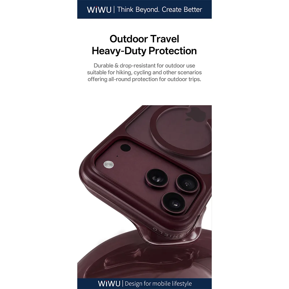 WiWU รุ่น AeroShield Pro Airbag Anti-Proof - เคส iPhone 18 Pro Max / 17 Pro Max - สี Purple 12 WiWU รุ่น AeroShield Pro Airbag Anti-Proof - เคส iPhone 18 Pro Max / 17 Pro Max - สี Purple - Image 12