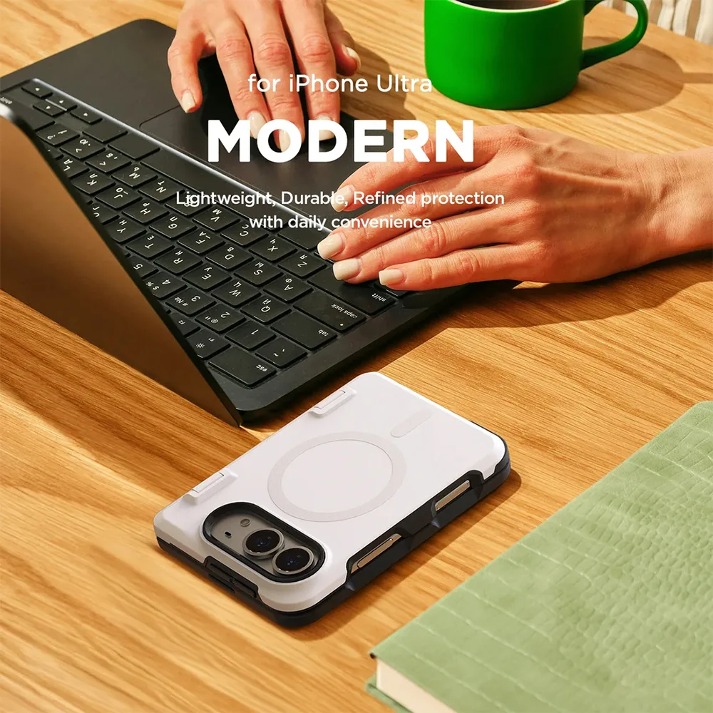 VRS รุ่น Modern - เคส iPhone Duo - สี Black 2 VRS รุ่น Modern - เคส iPhone Duo - สี Black - Image 2