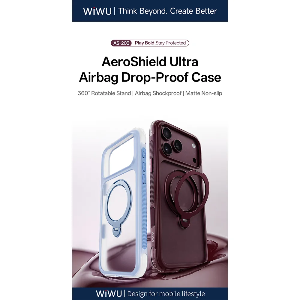 WiWU รุ่น AeroShield Ultra Airbag Anti-Proof - เคส iPhone 18 Pro / 17 Pro - สี Light Blue 8 WiWU รุ่น AeroShield Ultra Airbag Anti-Proof - เคส iPhone 18 Pro / 17 Pro - สี Light Blue - Image 8
