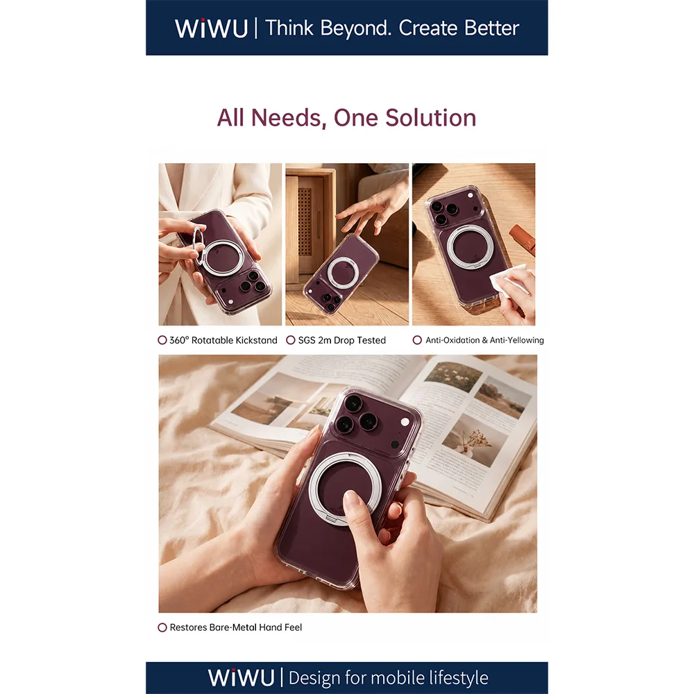 WiWU รุ่น CrystalShield Ultra CrystalEver Anti-Yellowing - เคส iPhone 18 Pro Max / 17 Pro Max - สี Clear 16 WiWU รุ่น CrystalShield Ultra CrystalEver Anti-Yellowing - เคส iPhone 18 Pro Max / 17 Pro Max - สี Clear - Image 16
