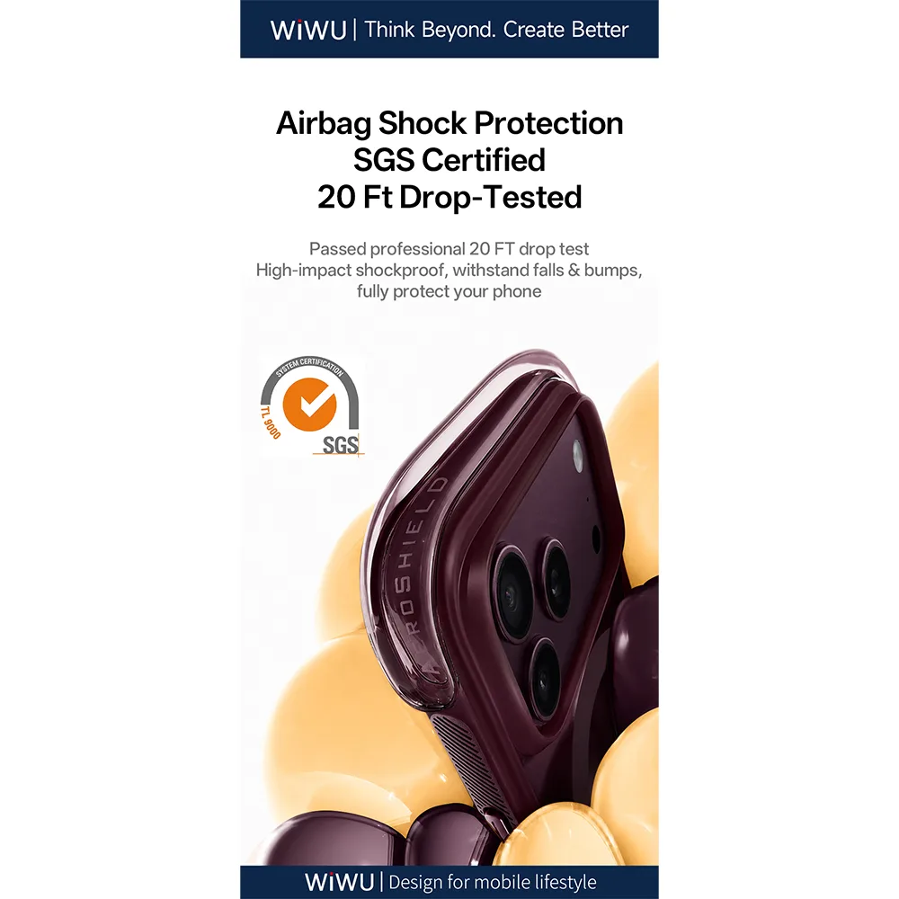 WiWU รุ่น AeroShield Pro Airbag Anti-Proof - เคส iPhone 18 Pro Max / 17 Pro Max - สี Purple 7 WiWU รุ่น AeroShield Pro Airbag Anti-Proof - เคส iPhone 18 Pro Max / 17 Pro Max - สี Purple - Image 7