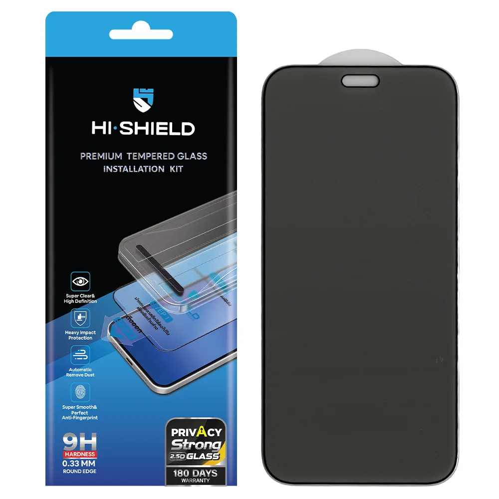 Hishield รุ่น 2.5D Privacy Super kit - ฟิล์มกระจก iPhone 18 Pro 1 Hishield รุ่น 2.5D Privacy Super kit - ฟิล์มกระจก iPhone 18 Pro