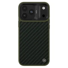 kajsa รุ่น Svelte Collection (Carbon Fiber) - เคส iPhone 18 Pro / 17 Pro - สี Olive Green