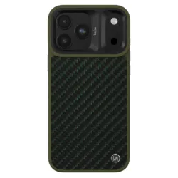 kajsa รุ่น Svelte Collection (Carbon Fiber) - เคส iPhone 18 Pro Max / 17 Pro Max - สี Olive Green