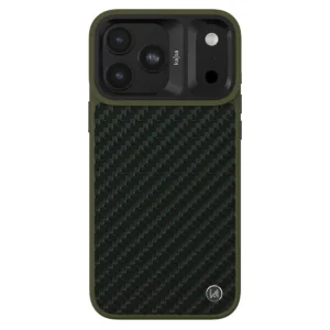 kajsa รุ่น Svelte Collection (Carbon Fiber) - เคส iPhone 18 Pro / 17 Pro - สี Olive Green