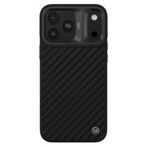 kajsa รุ่น Svelte Collection (Carbon Fiber) - เคส iPhone 18 Pro / 17 Pro - สี Carbon Black