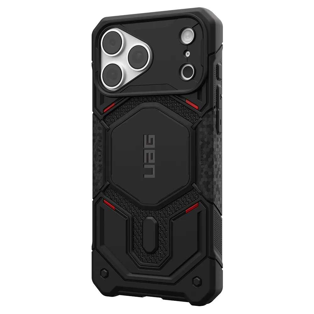 UAG รุ่น Monarch Pro (No Cap) - เคส iPhone 17 Pro Max / 18 Pro Max - สี Kevlar Black - Image 4