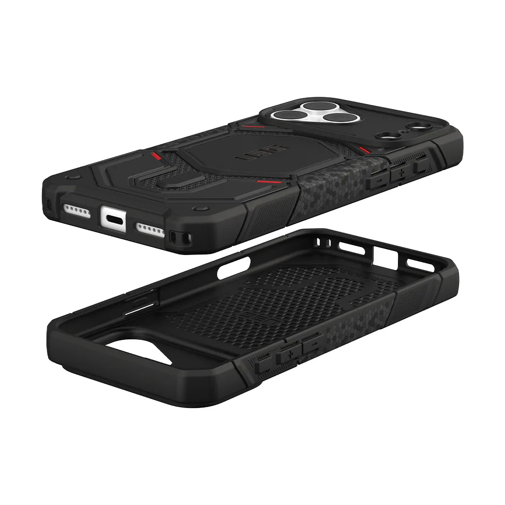 UAG รุ่น Monarch Pro (No Cap) - เคส iPhone 17 Pro Max / 18 Pro Max - สี Kevlar Black - Image 8