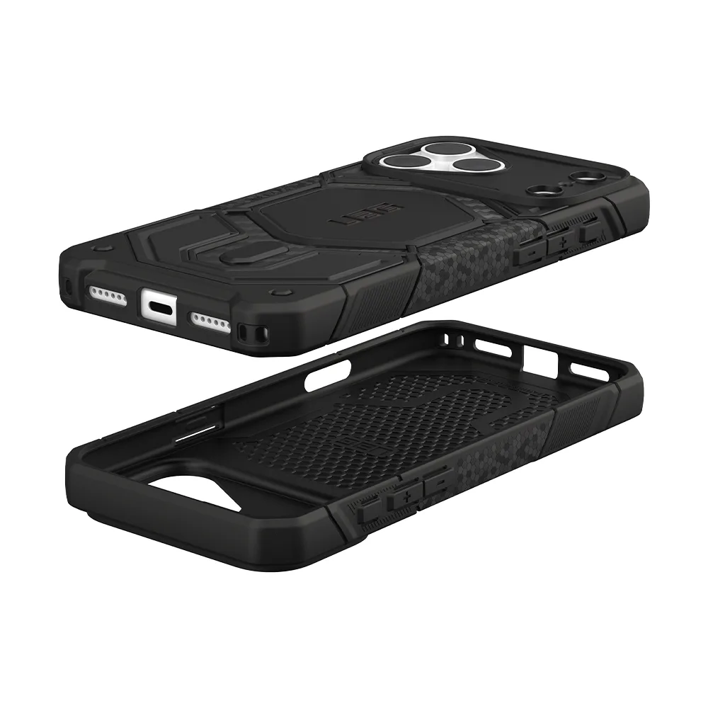 UAG รุ่น Monarch Pro (No Cap) - เคส iPhone 17 Pro / 18 Pro - สี Carbon Fiber - Image 8