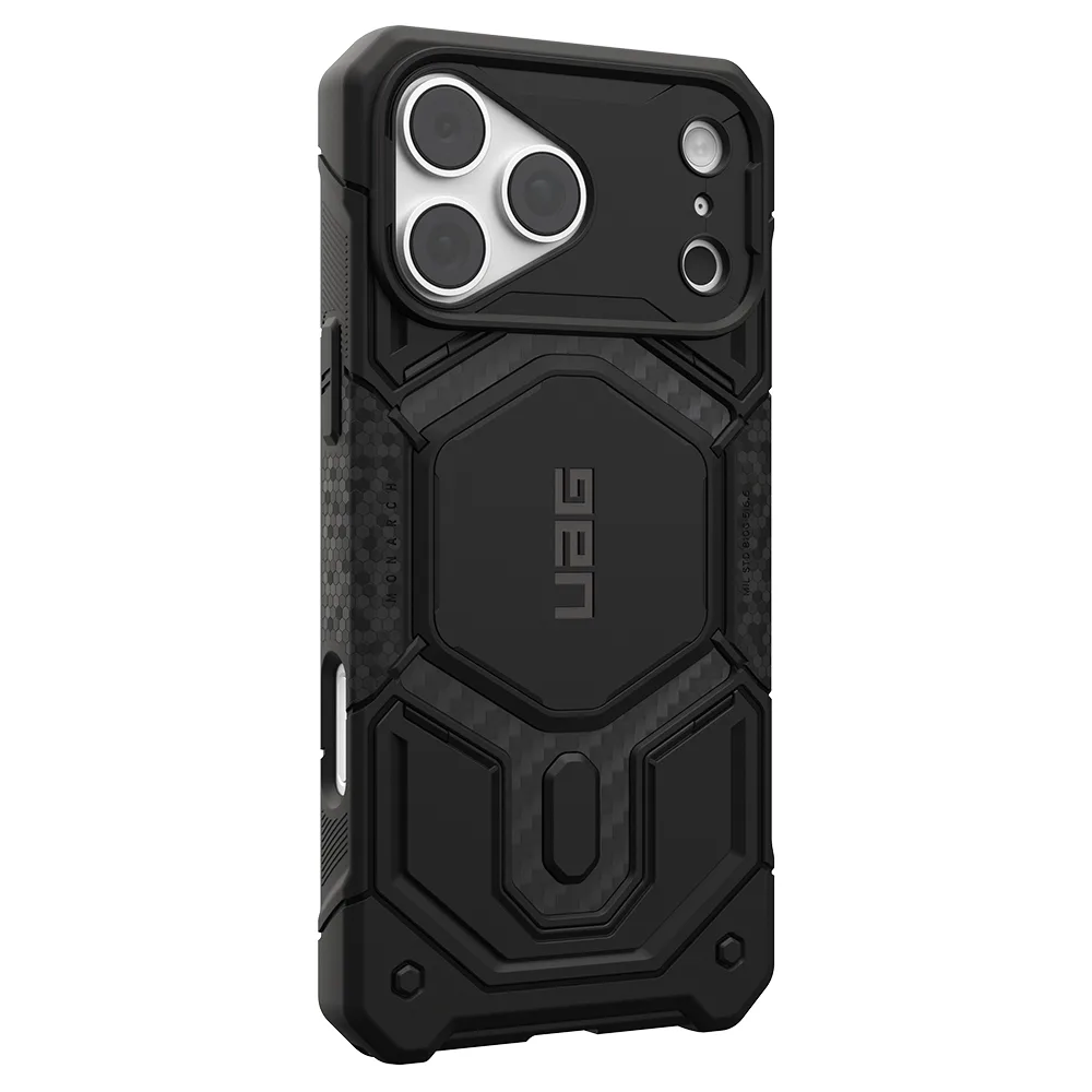 UAG รุ่น Monarch Pro (No Cap) - เคส iPhone 17 Pro / 18 Pro - สี Carbon Fiber - Image 2
