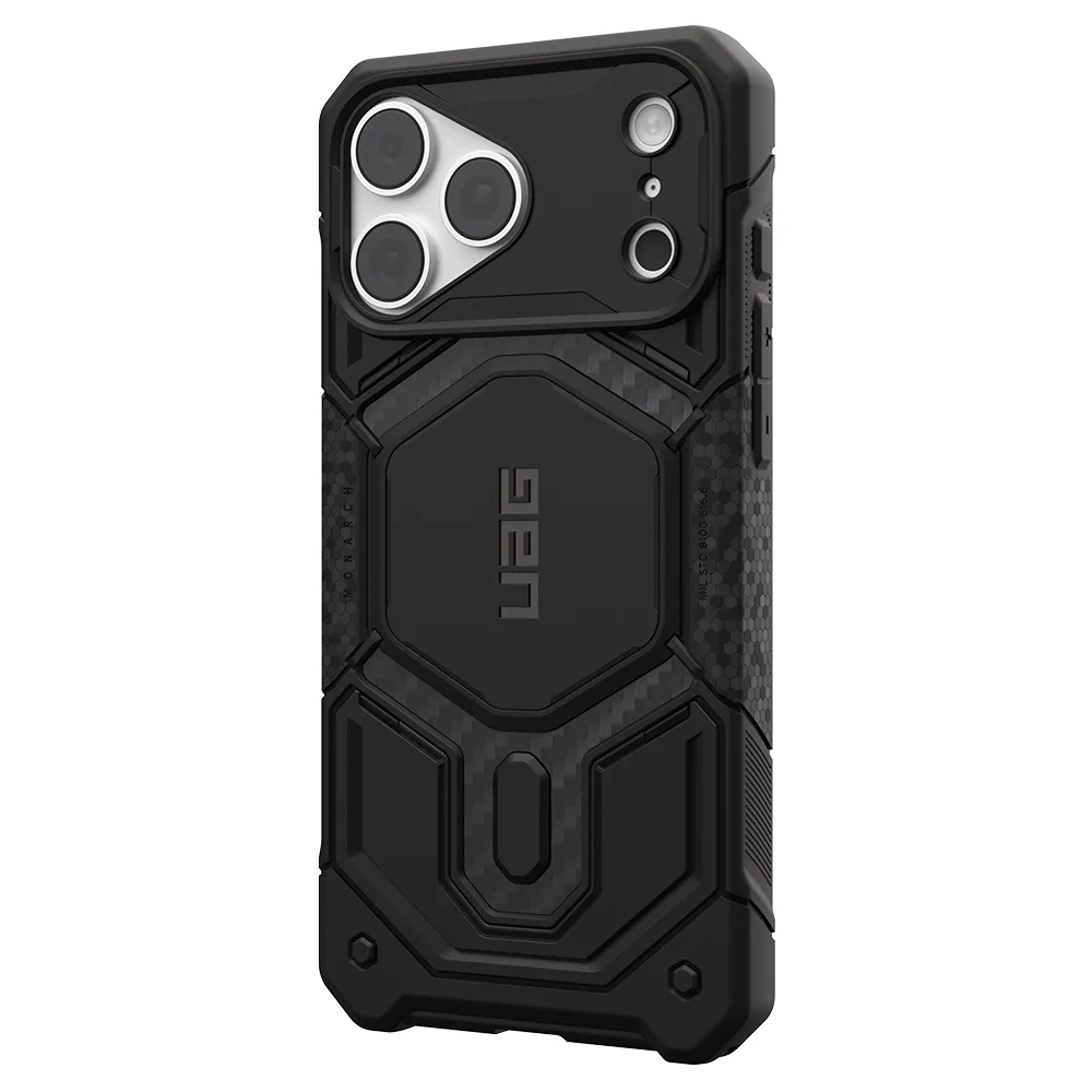 UAG รุ่น Monarch Pro (No Cap) - เคส iPhone 17 Pro / 18 Pro - สี Carbon Fiber - Image 4