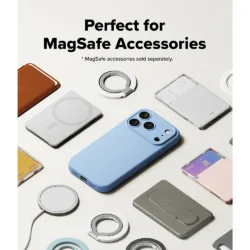 Ringke รุ่น Silicone (MagSafe) - เคส iPhone 18 Pro - สี Light Blue