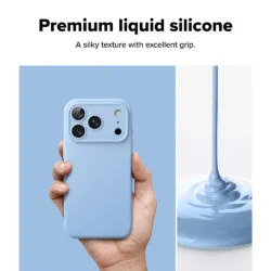 Ringke รุ่น Silicone (MagSafe) - เคส iPhone 18 Pro - สี Light Blue
