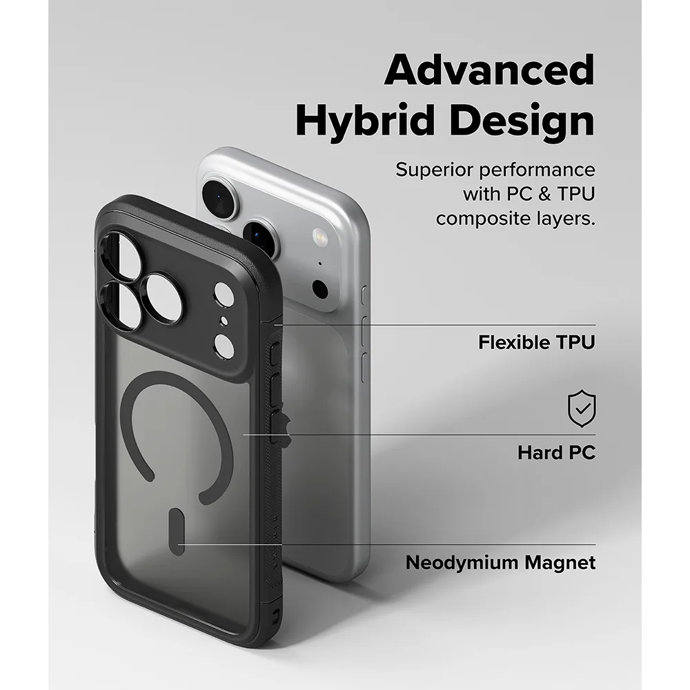 Ringke รุ่น Fusion Bold (MagSafe) - เคส iPhone 18 Pro Max / 17 Pro Max - สี Matte Smoke 6 Ringke รุ่น Fusion Bold (MagSafe) - เคส iPhone 18 Pro Max / 17 Pro Max - สี Matte Smoke - Image 6