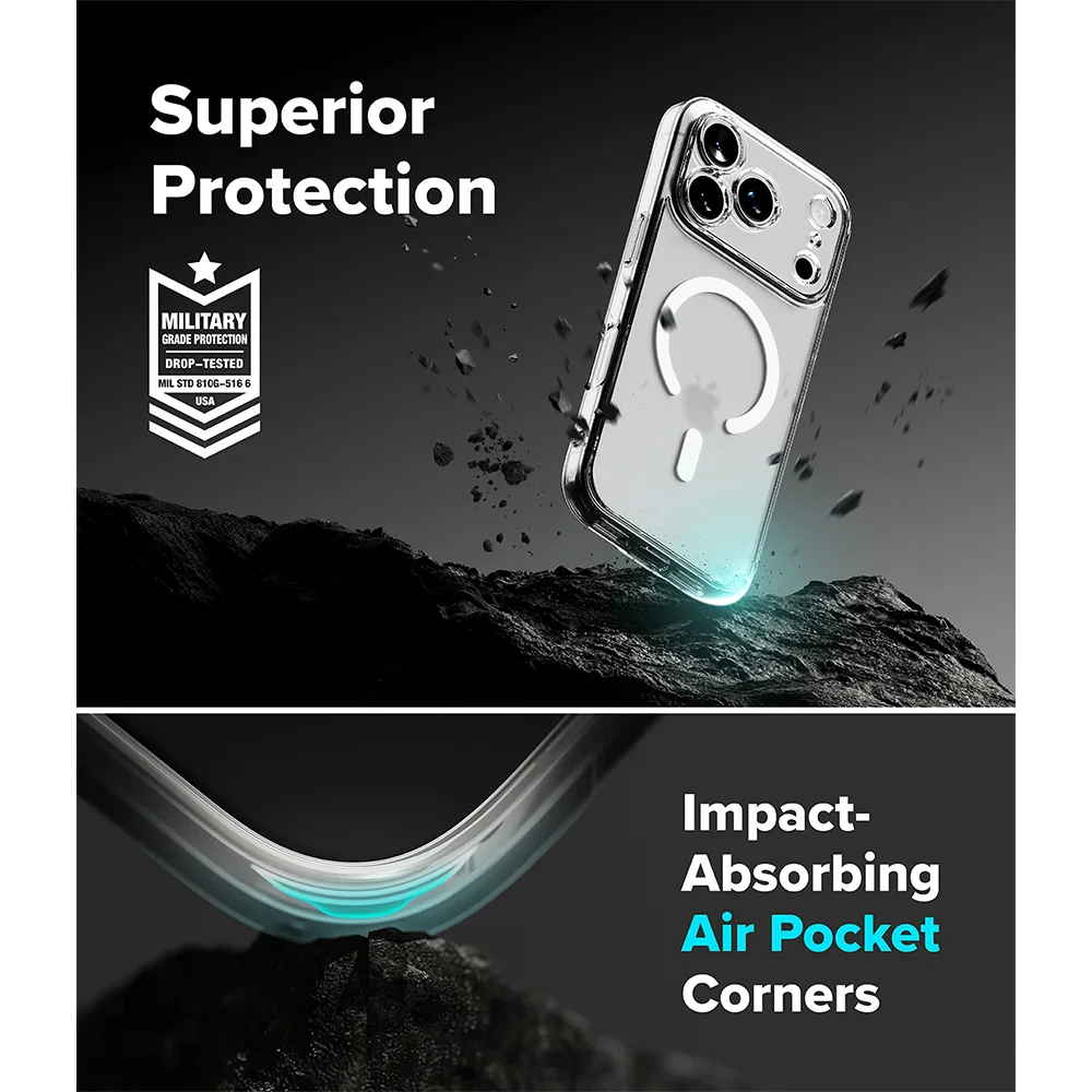 Ringke รุ่น Fusion (MagSafe) - เคส iPhone 18 Pro / 17 Pro - สี Matte Clear 14 Ringke รุ่น Fusion (MagSafe) - เคส iPhone 18 Pro / 17 Pro - สี Matte Clear - Image 14