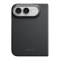 Pitaka รุ่น Edge Case - เคสฝาหลัง iPhone 18 Duo - สี Black/Grey(Twill)