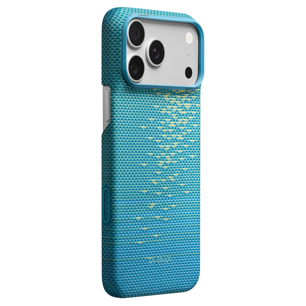 Pitaka รุ่น Edge Case - เคส iPhone 18 Pro - สี Glints of Gold/Lucid Blue 2 Pitaka รุ่น Edge Case - เคส iPhone 18 Pro - สี Glints of Gold/Lucid Blue - Image 2