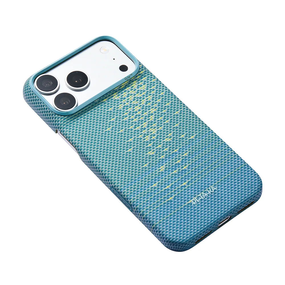 Pitaka รุ่น Edge Case - เคส iPhone 18 Pro - สี Glints of Gold/Lucid Blue 6 Pitaka รุ่น Edge Case - เคส iPhone 18 Pro - สี Glints of Gold/Lucid Blue - Image 6